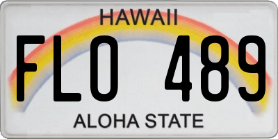 HI license plate FLO489