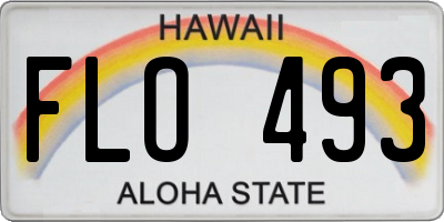 HI license plate FLO493
