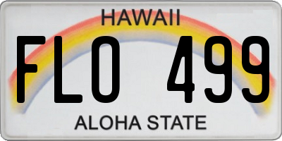 HI license plate FLO499