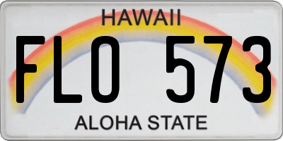 HI license plate FLO573