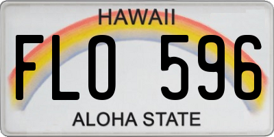 HI license plate FLO596
