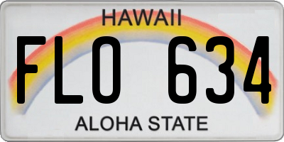 HI license plate FLO634