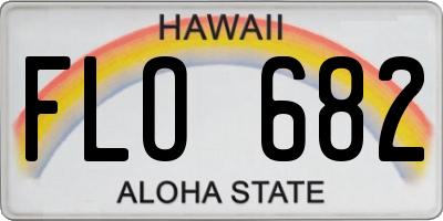 HI license plate FLO682