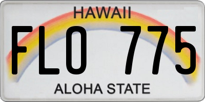 HI license plate FLO775
