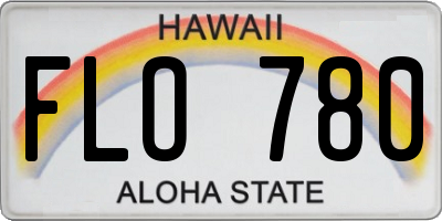 HI license plate FLO780