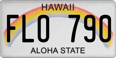 HI license plate FLO790