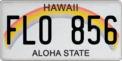 HI license plate FLO856