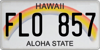 HI license plate FLO857