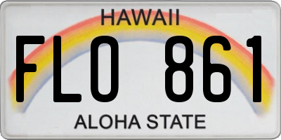 HI license plate FLO861