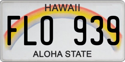 HI license plate FLO939