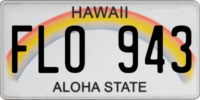 HI license plate FLO943