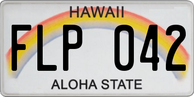 HI license plate FLP042