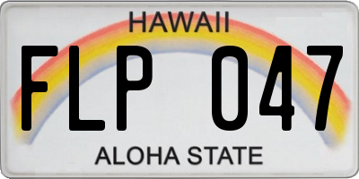 HI license plate FLP047