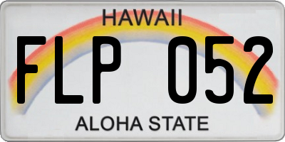 HI license plate FLP052