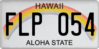 HI license plate FLP054