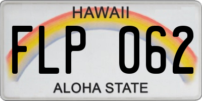 HI license plate FLP062