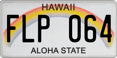 HI license plate FLP064