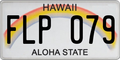 HI license plate FLP079