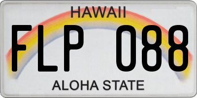 HI license plate FLP088