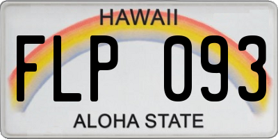 HI license plate FLP093