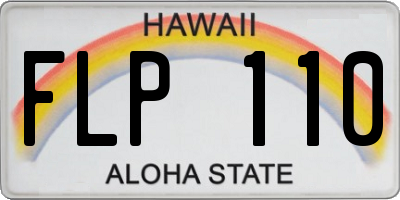 HI license plate FLP110