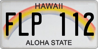 HI license plate FLP112