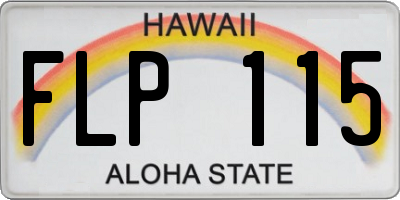 HI license plate FLP115