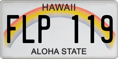 HI license plate FLP119