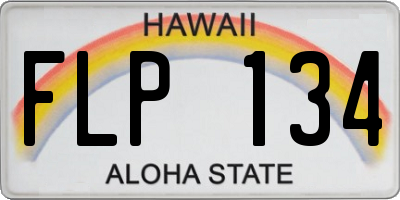 HI license plate FLP134