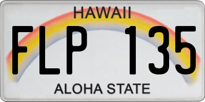 HI license plate FLP135