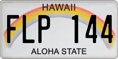 HI license plate FLP144