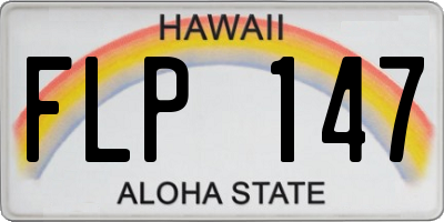 HI license plate FLP147