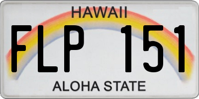 HI license plate FLP151