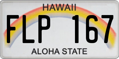 HI license plate FLP167