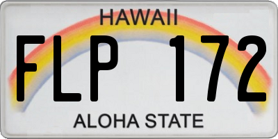 HI license plate FLP172