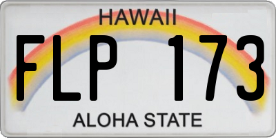 HI license plate FLP173