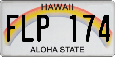 HI license plate FLP174