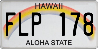 HI license plate FLP178