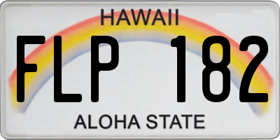 HI license plate FLP182