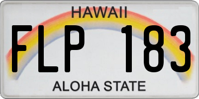 HI license plate FLP183