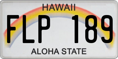 HI license plate FLP189
