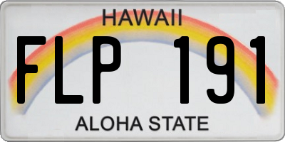 HI license plate FLP191