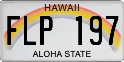 HI license plate FLP197