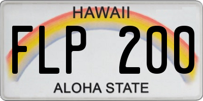 HI license plate FLP200