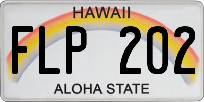 HI license plate FLP202