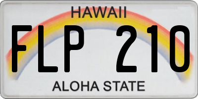 HI license plate FLP210