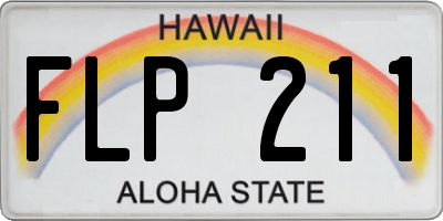 HI license plate FLP211