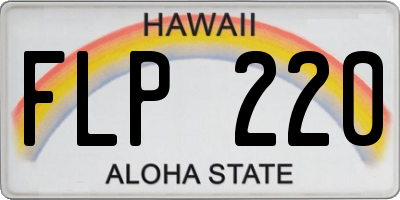 HI license plate FLP220