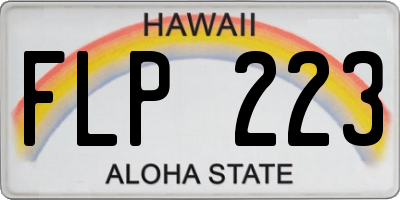HI license plate FLP223