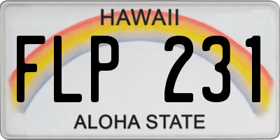 HI license plate FLP231